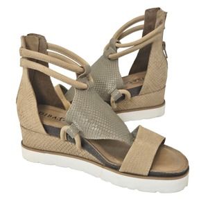 Diba Sandals Wedge Heel Two Tone Size 6‎